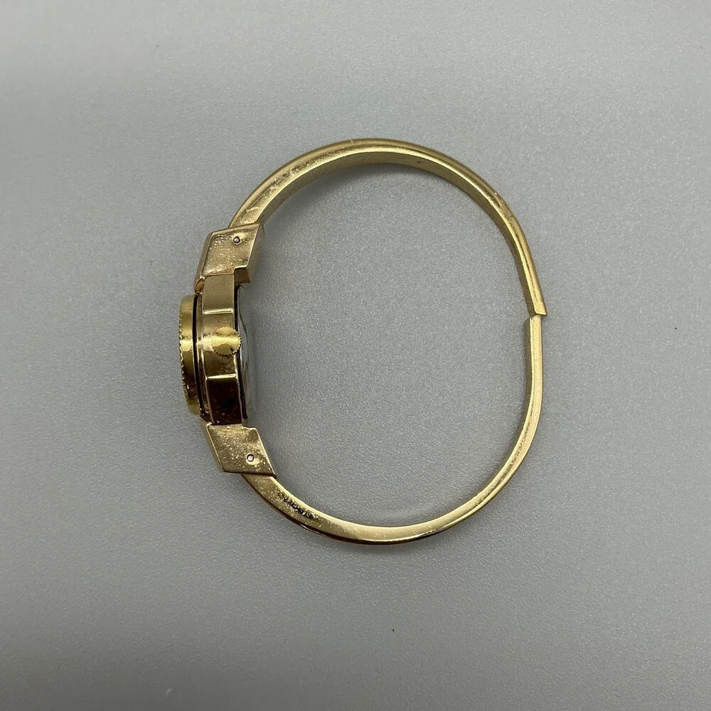 Vintage Crisson Womens Watch 18mm White Dial Blue Enamel Gold Tone Manual Swiss